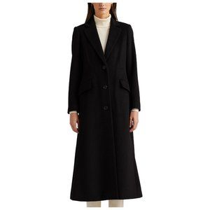 $400 Lauren Ralph Lauren Wool Blend Longline Coat REGAL NAVY SIZE 12